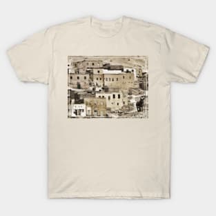 Old egyptian arabic village, Black and white vintage photography T-Shirt